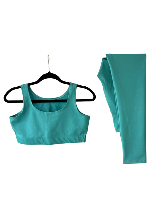 CONJUNTO FRESCURA AGUAMARINA - PANTALON TOP - REF: CJDP0018