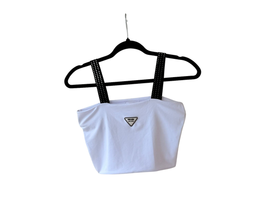 BLUSA TIPO PRADA TIRAS CON BRILLANTES - BPTB0036